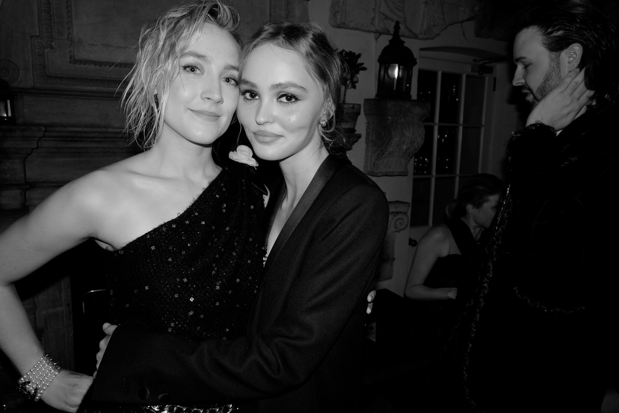 <p>The Night Before BAFTA, Charles Finch &amp; CHANEL 2020. Saoirse Ronan + Lily-Rose Depp</p>